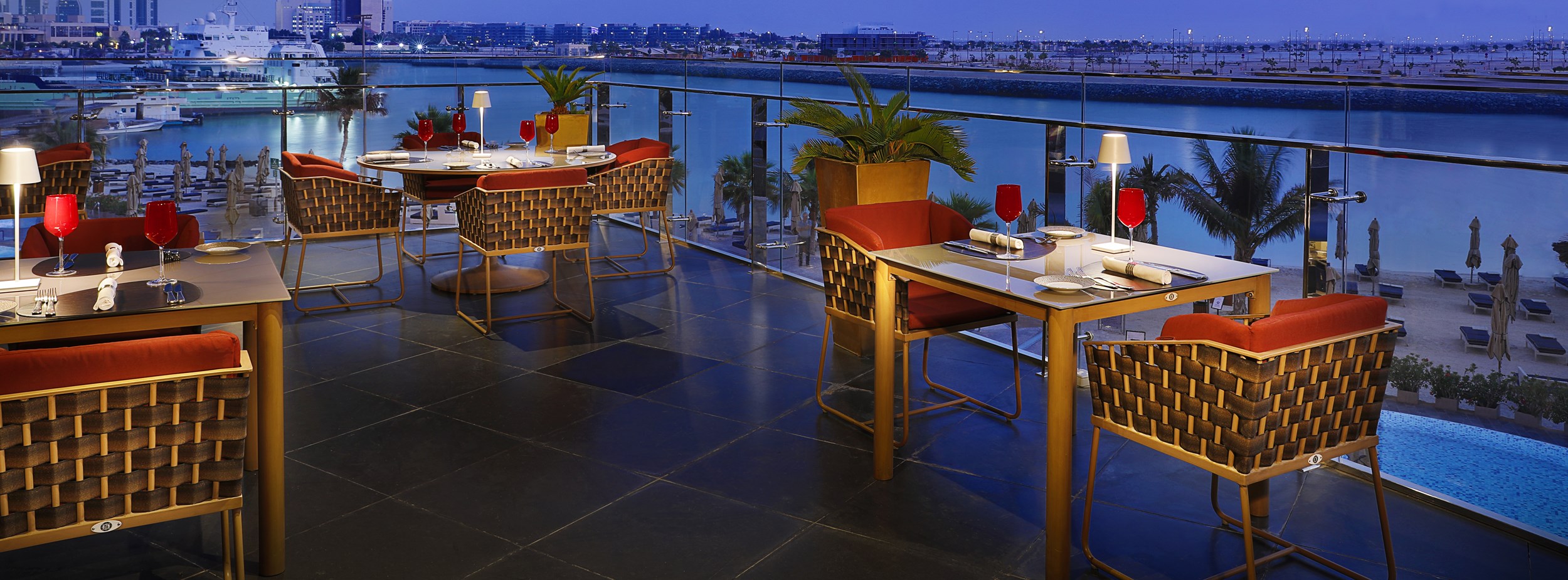 Terrazza di un ristorante ad Abu Dhabi